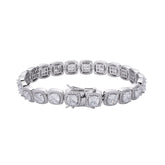 Designer Moissanite Bracelet 8.25" - 925 Sterling Silver